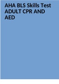 AHA BLS Skills Test ADULT CPR AND AED