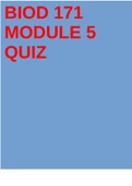 BIOD 171 MODULE 5 QUIZ