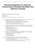 Pharmacotherapeutics for Advanced Practice Nurse Prescribers 5th Edition Woo Robinson Test Bank Chapter 12. Drugs Affecting the Central Nervous System 