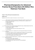 Pharmacotherapeutics for Advanced Practice Nurse Prescribers 5th Edition Woo Robinson Test Bank Chapter 17. Drugs Affecting the Gastrointestinal System