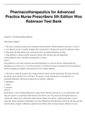 Pharmacotherapeutics for Advanced Practice Nurse Prescribers 5th Edition Woo Robinson Test Bank Chapter 27. Alcohol and Drug Addiction