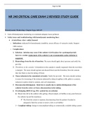 NR 340 CRITICAL CARE EXAM 2 REVISED STUDY GUIDE.