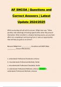 AF SNCOA | Questions and Correct Answers | Latest Update 2024/2025