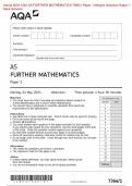 Actual 2024 AQA AS FURTHER MATHEMATICS 7366/1 Paper 1 Merged Question Paper + Mark Scheme