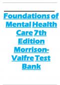 Foundations of Mental Health Care 7th Edition Morrison-Valfre Test Bank