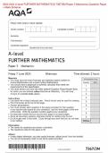 Actual 2024 AQA A-level FURTHER MATHEMATICS 7367/3M Paper 3 Mechanics Merged Question Paper + Mark Scheme