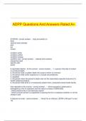 ADPP Questions And Answers Rated A+.