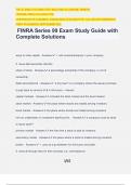 FINRA Series 99 Exam Study Guide with Complete Solutions