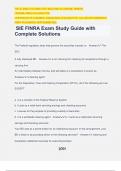 SIE FINRA Exam Study Guide with Complete Solutions