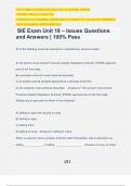 SIE Exam Unit 18 – Issues Questions and Answers | 100% Pass