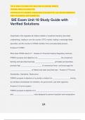 SIE Exam Unit 10 Study Guide with Verified Solutions