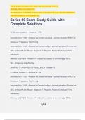 Series 99 Exam Study Guide with Complete Solutions