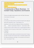 Fundamentals of Music Business - 4.3 Content Comp. Questions and Answers