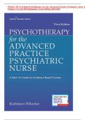 Psychotherapy_for_the_Advanced_Practice_Psychiatric_Nurse_Wheeler_TB_Test Bank  |All Chapters Covered  Complete Guide |With Rationales | Latest Edition 