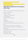 GAD Exam Questions and Answers | 100% Pass