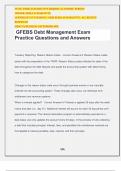 GFEBS Debt Management Exam Practice Questions and Answers