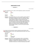 PATHO 370 Patho Midterm Exam , Verified And Correct Answers, West Coast University