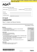 AQA A LEVEL CHEMISTRY PAPER 1 INORGANIC PHYSICAL CHEMISTRYPAPER1 QP JUNE 2021