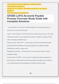 GFEBS L251E Accounts Payable Process Overview Study Guide with Complete Solutions