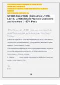 GFEBS Essentials [Subsumes L101E, L201E, L303E] Exam Practice Questions and Answers | 100% Pass