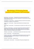 Microbiology UTA Nursing Review Questions And Answers Well Illustrated.