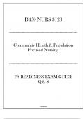 (WGU D450) NURS 3123 Community Health & Population Focused Nursing - FA Readiness Exam