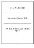 (WGU D445) NURS 3118 Intermediate Nursing Skills - OA Readiness Exam Guide - 2024