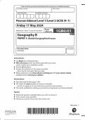 2024 EDEXCEL GCSE GEOGRAPHY B PAPER 1