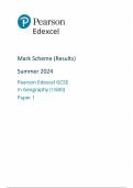 2024 EDEXCEL GCSE GEOGRAPHY B PAPER 1 MARK SCHEME