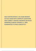 SACA CERTIFICATION C-101 EXAM NEWEST ACTUAL EXAM WITH COMPLETE QUESTIONS AND CORRECT VERIFIED ANSWERS (DETAILED ANSWERS) ALREADY GRADED A+ 100% GUARANTEED TO PASS CONCEPTS!!!