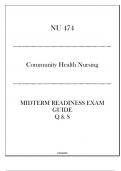 (HU) NU 474 Community Health Nursing - Midterm Readiness Exam Guide - 2024