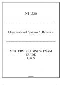 (HU) NU 530 Organizational Systems & Behavior - Midterm Readiness Exam Guide - 2024