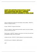 AANP FNP CERTIFICATION ACTUAL EXAM  WITH QUESTIONS AND WELL VERIFIED  ANSWERS [ALREADY GRADED A+} REAL EXAM 