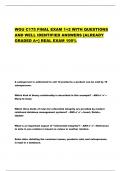 WGU C175 FINAL EXAM 1+2 WITH QUESTIONS  AND WELL IDENTIFIED ANSWERS [ALREADY  GRADED A+] REAL EXAM 100% 