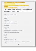 PCT NHA Exam Practice Questions and Answers | 100% Pass