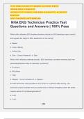 NHA EKG Technician Practice Test Questions and Answers | 100% Pass