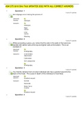 ASM 275 Unit One Test UPDATED 2022 WITH ALL CORRECT ANSWERS