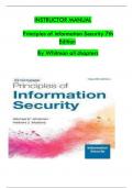 INSTRUCTOR MANUAL  Principles of Information Security 7th  Edition  By Whitman all chapters 