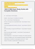 NHA CCMA Exam Study Guide with Complete Solutions