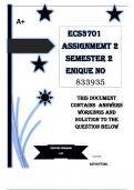 ECS3701 Assignment 2 (COMPLETE ANSWERS) Semester 2 2024 (833935) - DUE 27 September 2024 