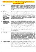 MSTC Mosteller’s Fifty Challenging Problems in Probability Exam