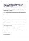 PBCFR Fire Officer Chapter 8 (3.0) Midterm Exam Questions And All Correct Answers.