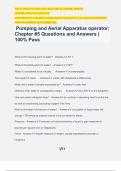 Pumping and Aerial Apparatus operator: Chapter #5 Questions and Answers | 100% Pass