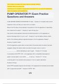 PUMP OPERATOR P1 Exam Practice Questions and Answers