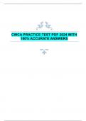 CWCA PRACTICE TEST PDF 2024 WITH  100% ACCURATE ANSWERS 