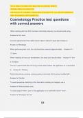 Cosmetology Practice test questions with correct answers