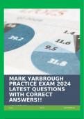 MARK YARBROUGH PRACTICE EXAM 2024 LATEST QUESTIONS WITH CORRECT ANSWERS!!