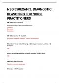 NSG 550 / NSG550 EXAM 3. DIAGNOSTIC REASONING FOR NURSE PRACTITIONERS. QUESTIONS WITH 100% CORRECT ANSWERS. 