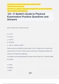 CH. 11 Seidel's Guide to Physical Examination Practice Questions and Answers