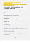 Telehandler Test Study Guide with Complete Solutions